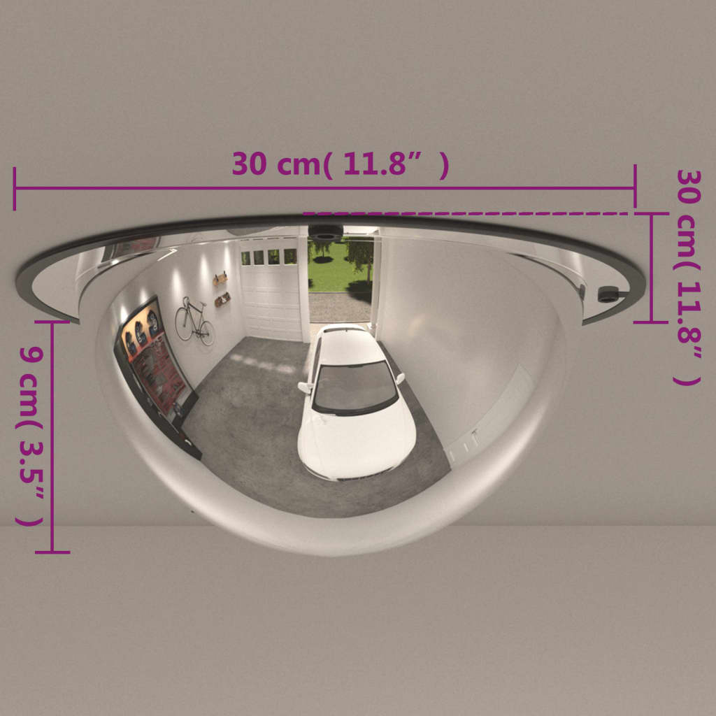 Espelho de trânsito Full Domed Ø30 cm acrílico
