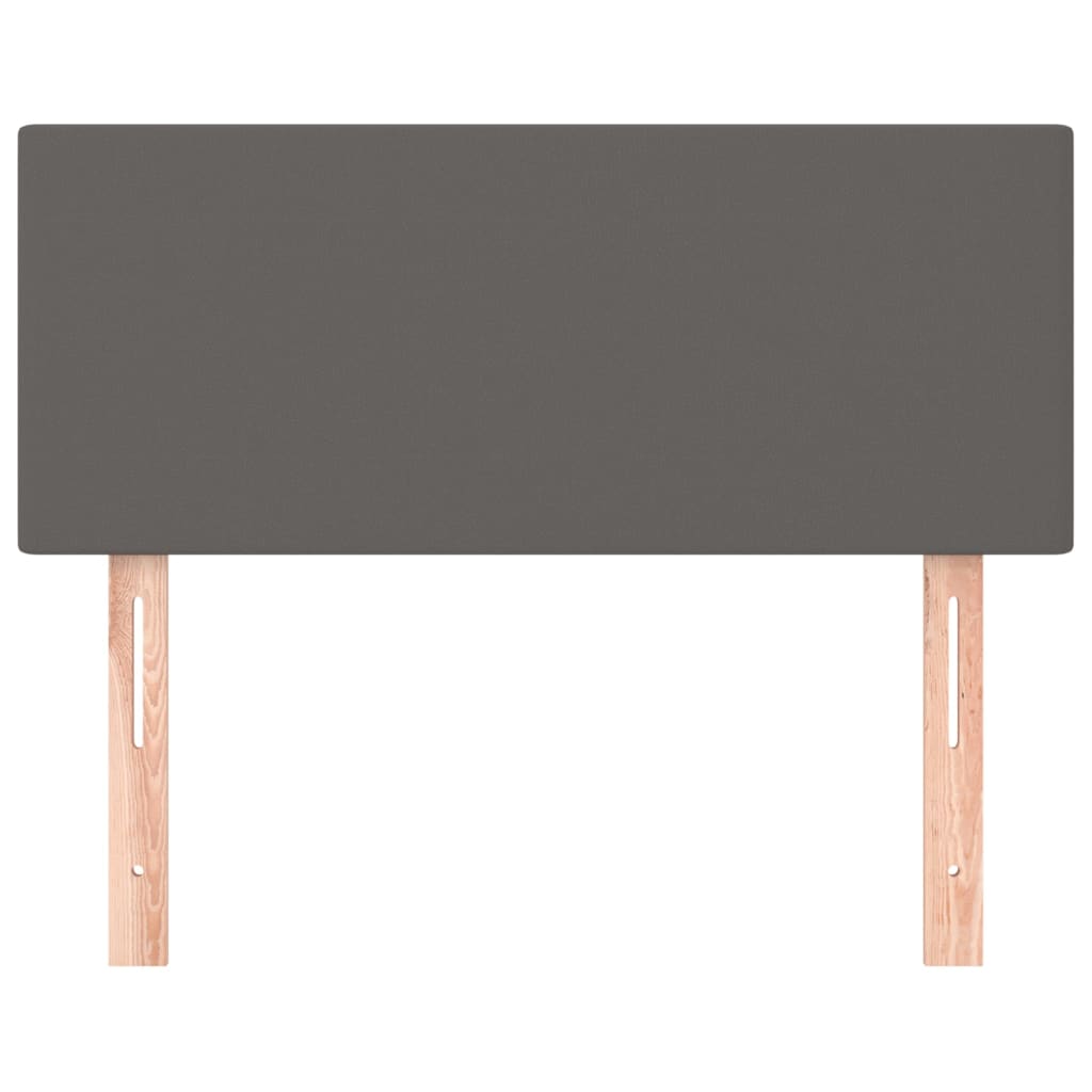 Cabeceira de cama couro artificial 80x5x78/88 cm cinzento