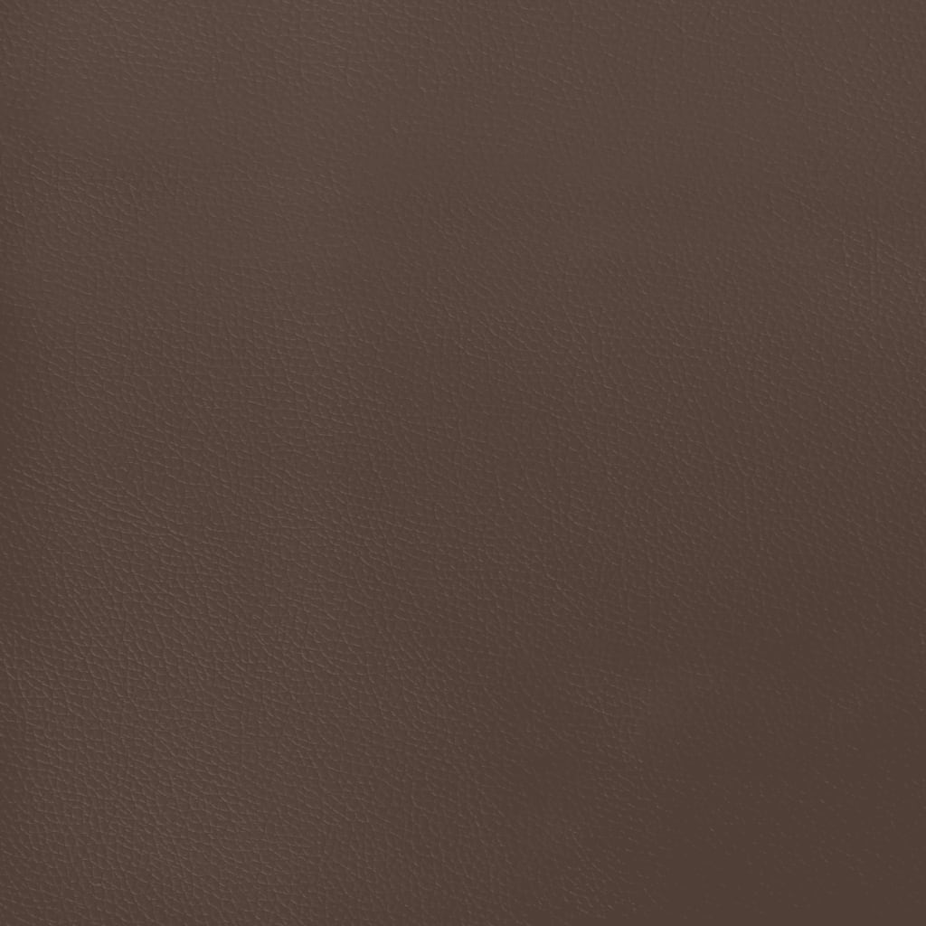 Colchão molas ensacadas 100x200x20 cm couro artificial castanho