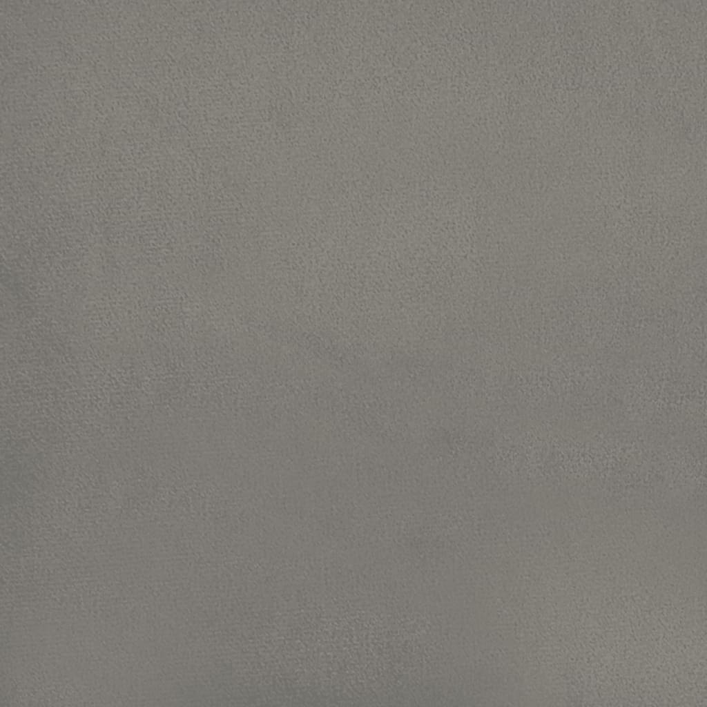 Colchão de molas ensacadas 140x190x20 cm veludo cinza-claro