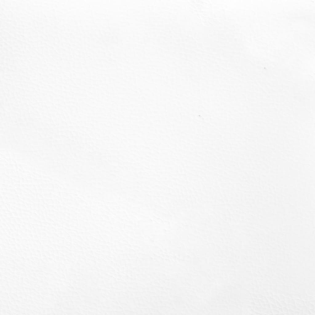 Colchão de molas ensacadas 140x200x20cm couro artificial branco