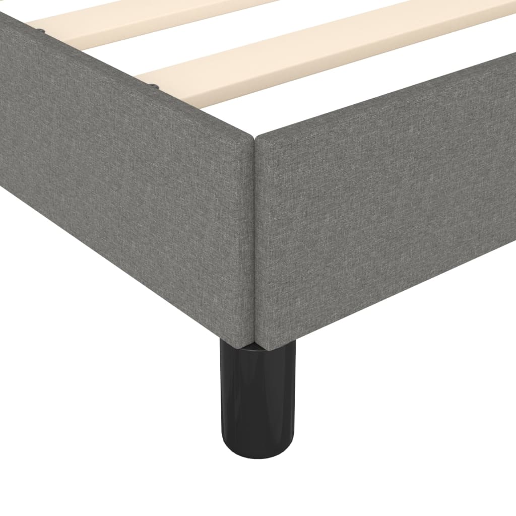 Estrutura de cama sem colchão 80x200 cm tecido cinzento-escuro