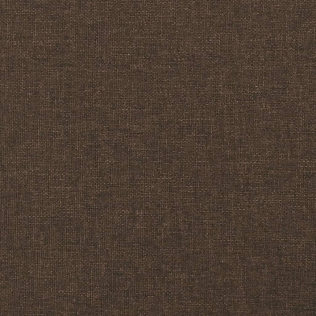 Estrutura de cama sem colchão 80x200 cm tecido castanho-escuro