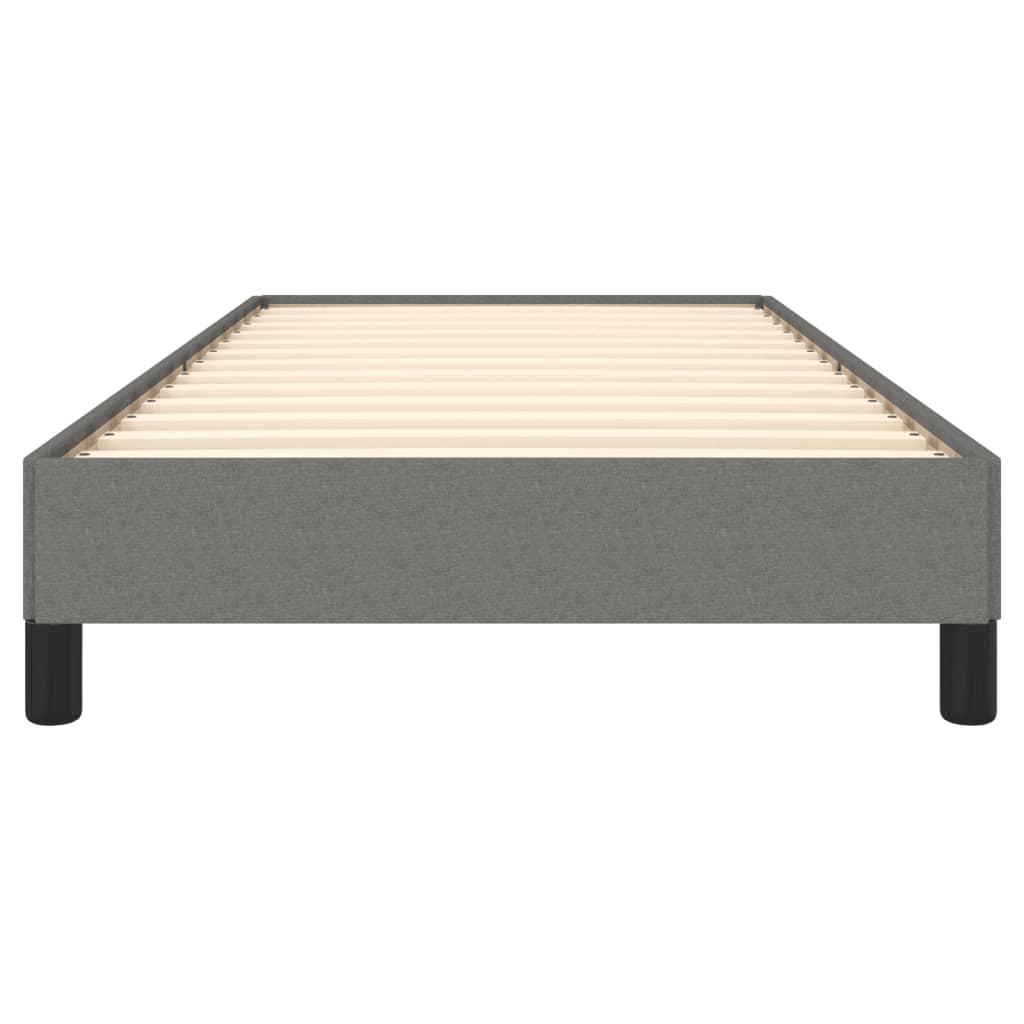 Estrutura de cama sem colchão 90x190 cm tecido cinzento-escuro