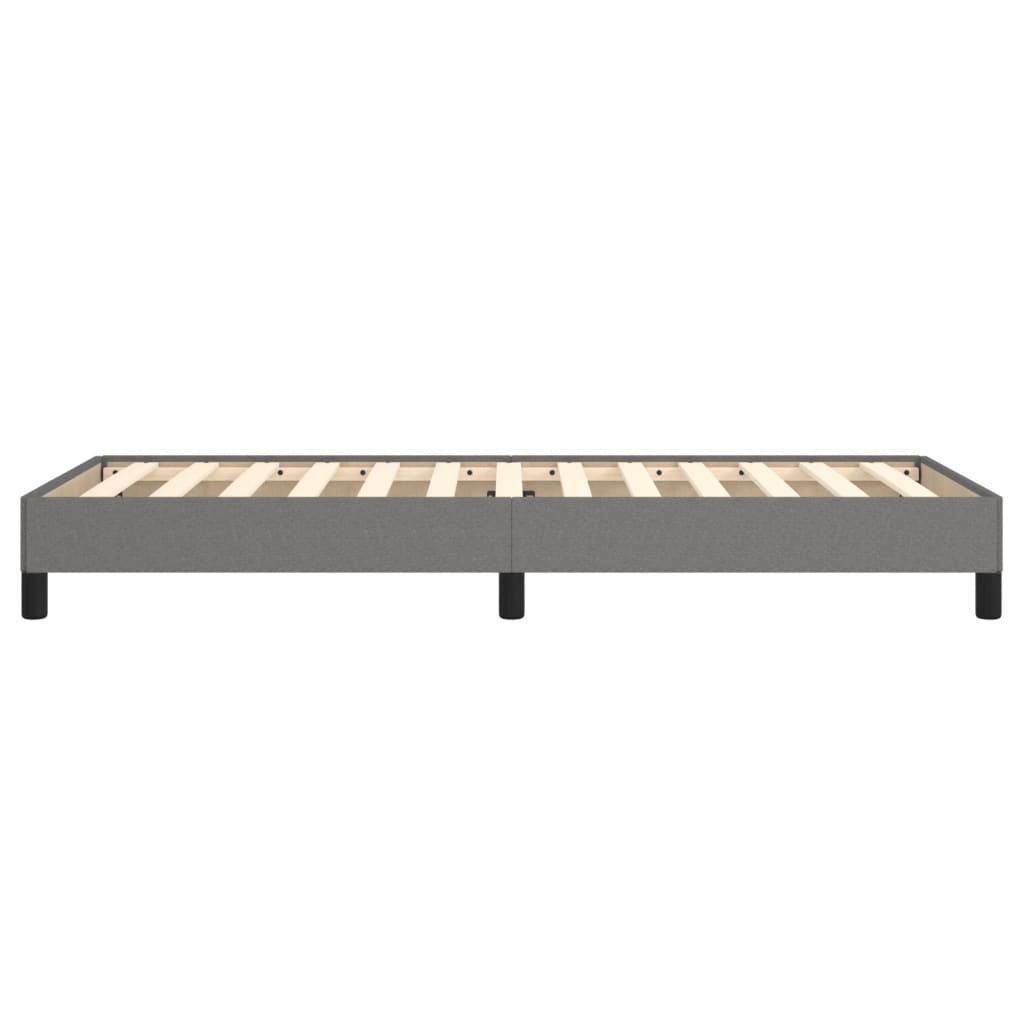 Estrutura de cama sem colchão 90x190 cm tecido cinzento-escuro