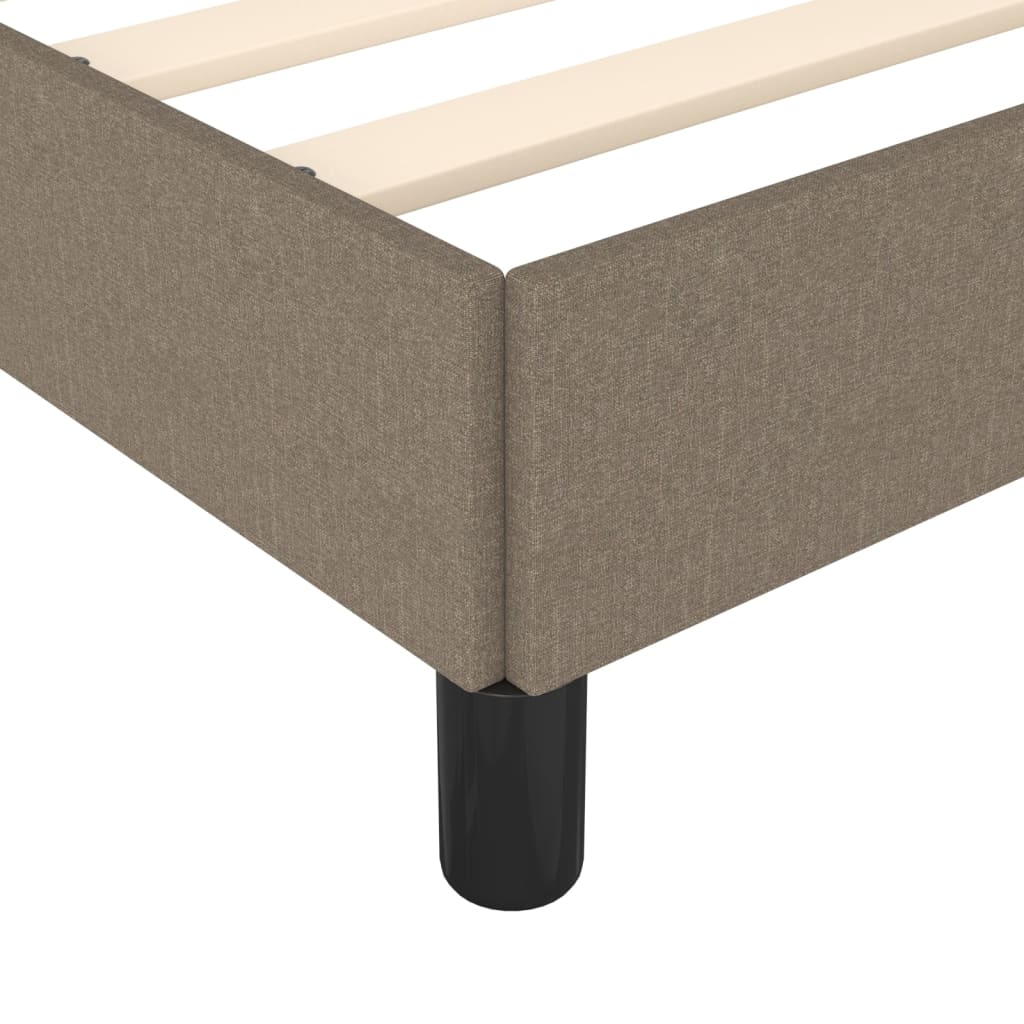 Estrutura de cama sem colchão 90x190 cm tecido cinzento