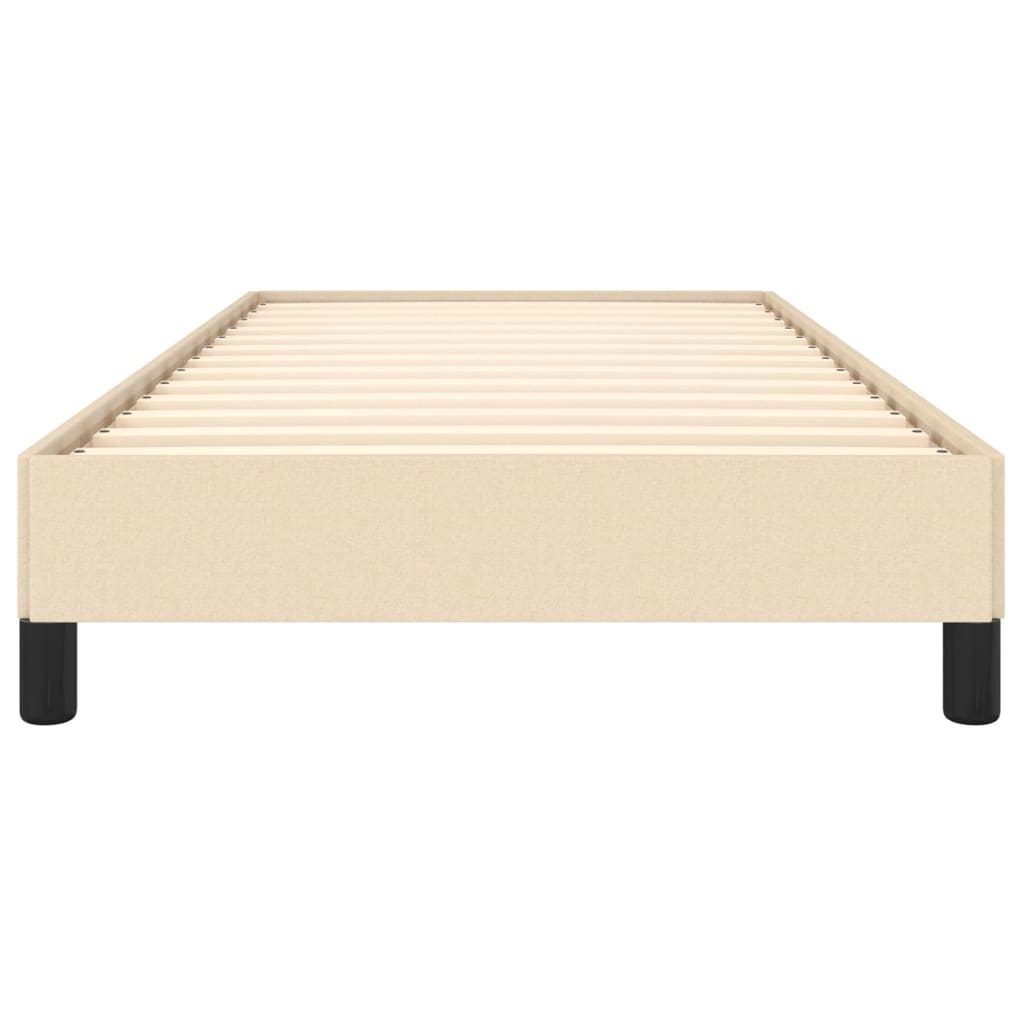 Estrutura de cama sem colchão 90x200 cm tecido creme
