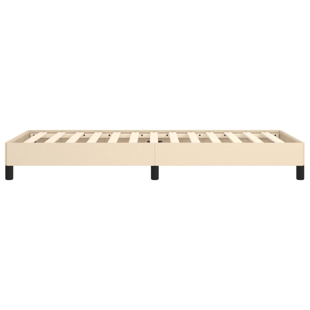 Estrutura de cama sem colchão 90x200 cm tecido creme