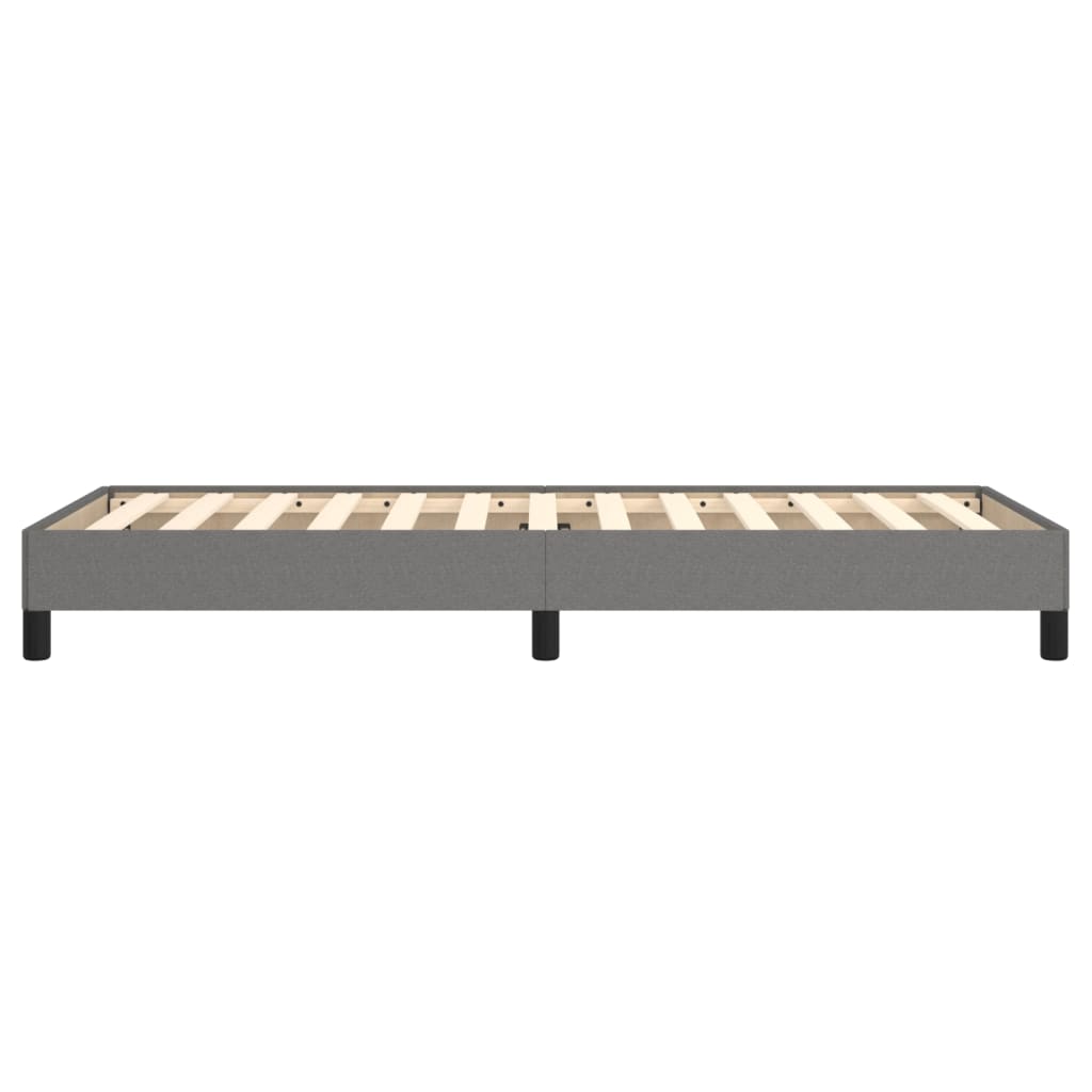 Estrutura de cama sem colchão 100x200 cm tecido cinzento-escuro