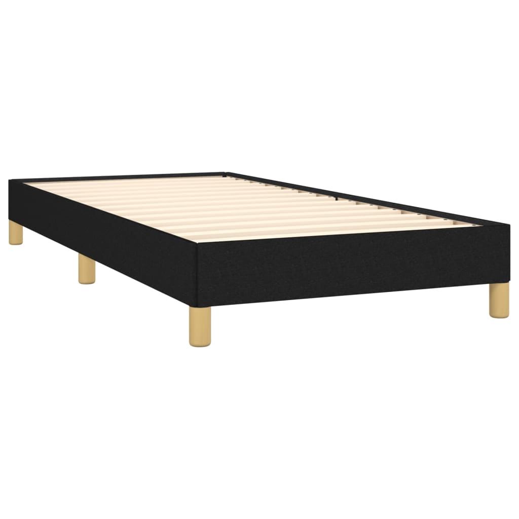 Estrutura de cama sem colchão 90x190 cm tecido preto