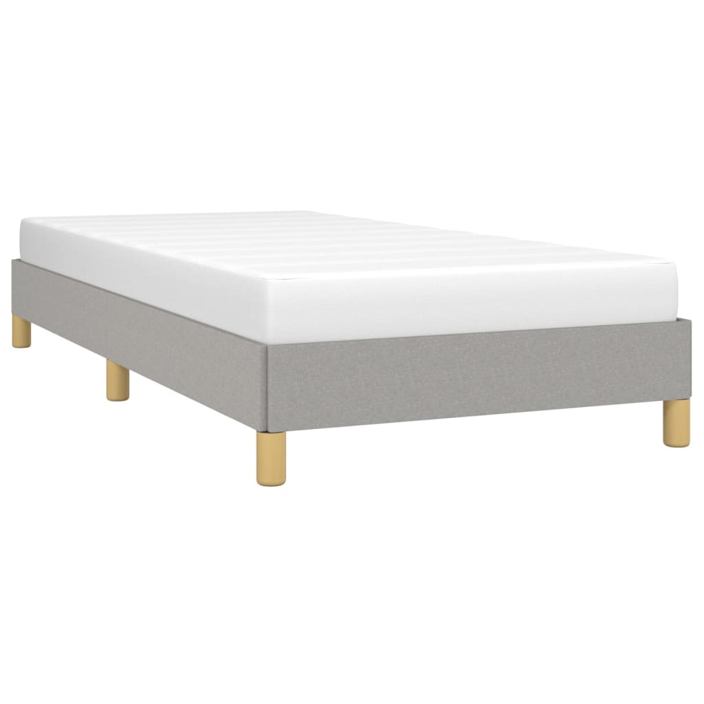Estrutura de cama sem colchão 90x200 cm tecido cinzento-claro