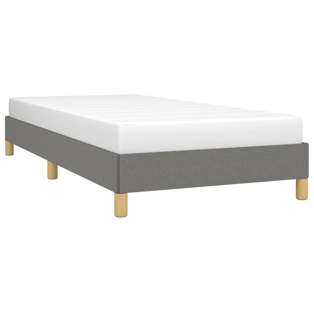 Estrutura de cama sem colchão 90x200 cm tecido cinzento-escuro