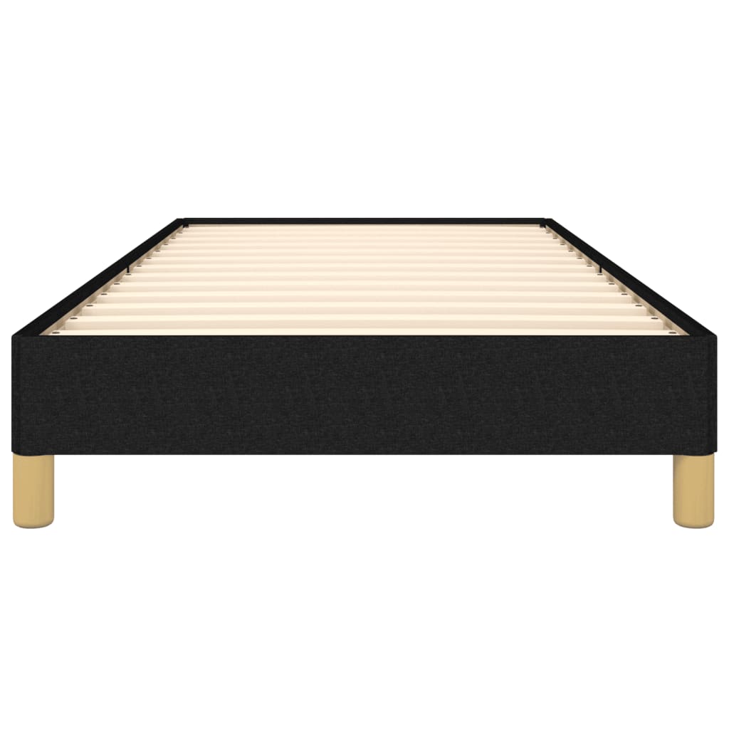 Estrutura de cama sem colchão 100x200 cm tecido preto
