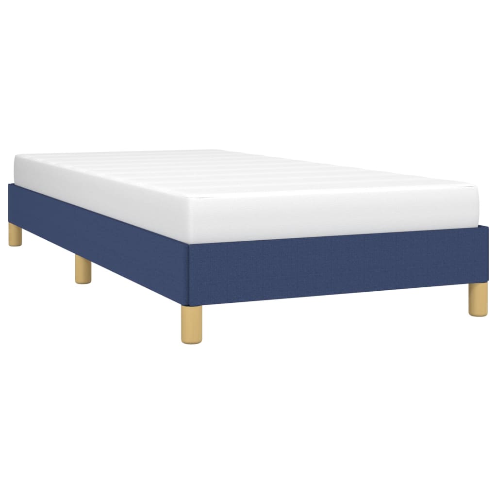 Estrutura de cama sem colchão 100x200 cm tecido azul