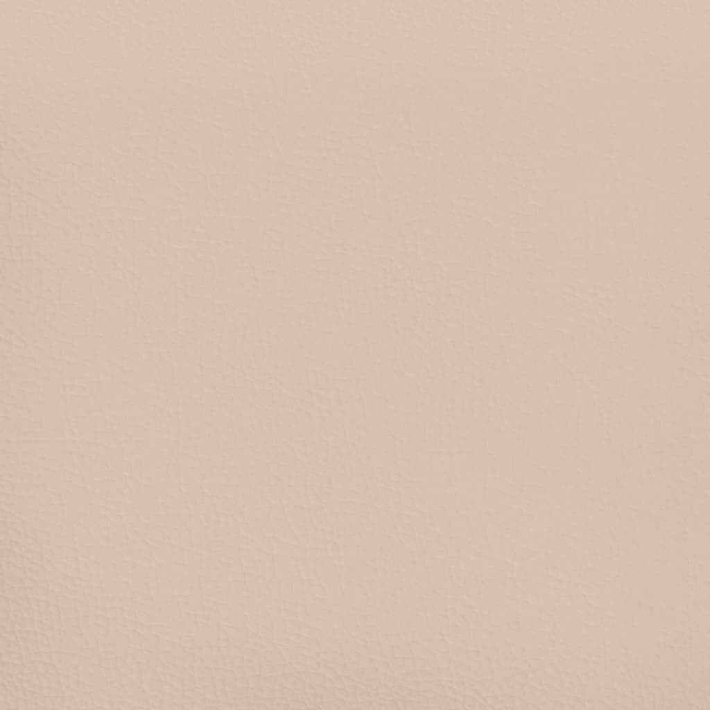Estrutura de cama 100x200 cm couro artificial cappuccino