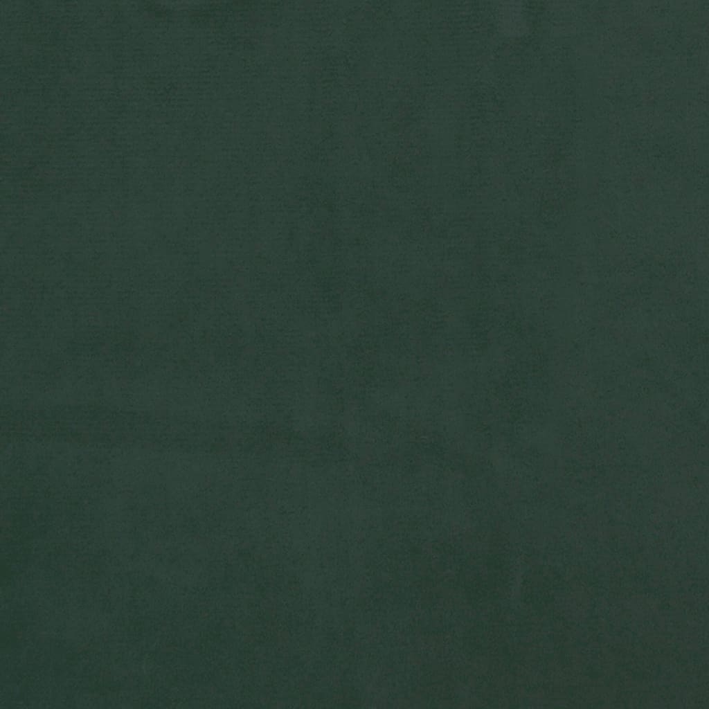 Estrutura de cama sem colchão 100x200 cm veludo verde-escuro