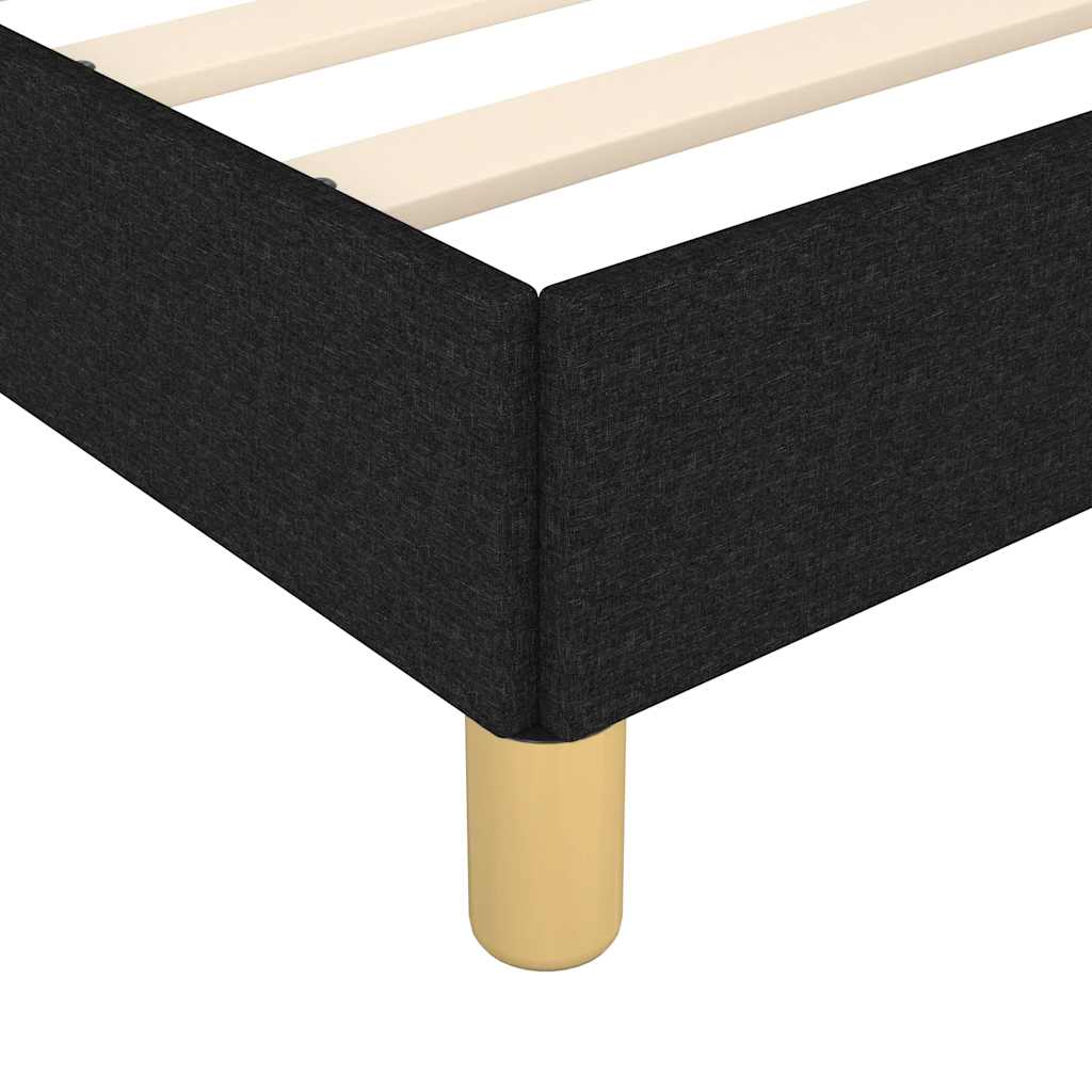Estrutura de cama sem colchão 180x200 cm tecido preto