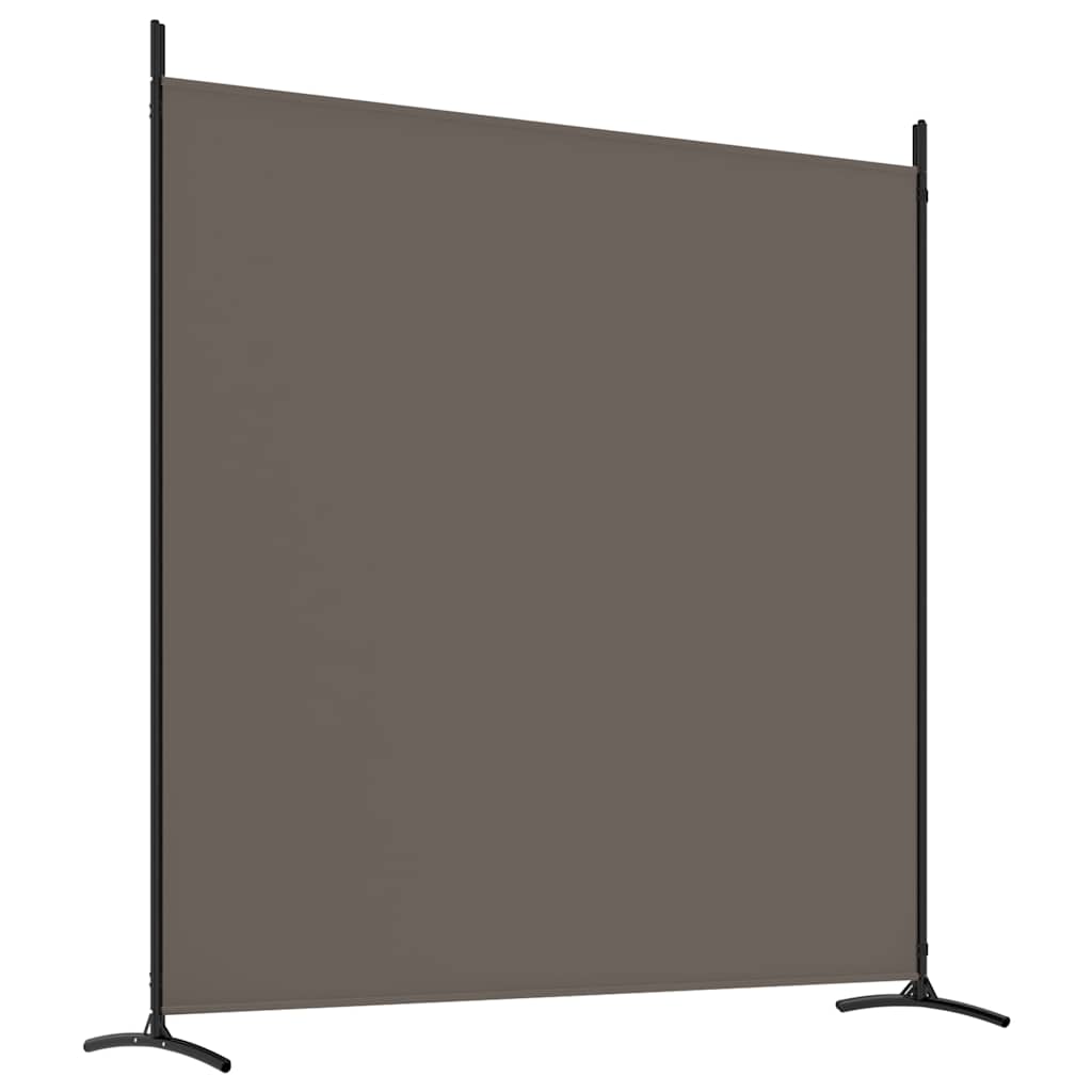 Biombo/divisória com 4 painéis 698x180 cm tecido antracite