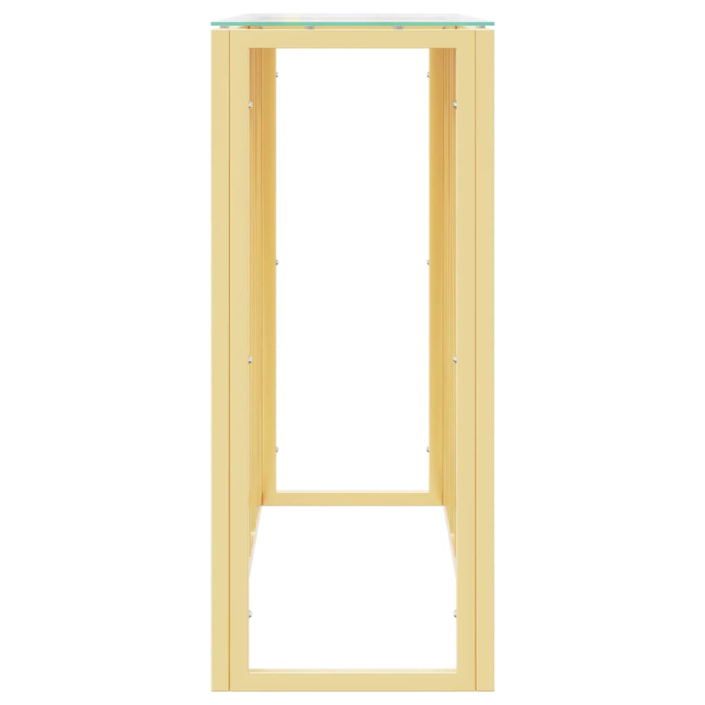 Mesa consola 110x30x70 cm aço inoxidável e vidro