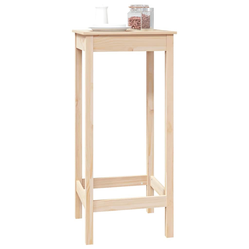 Mesa de bar 140x80x110 cm madeira de pinho maciça branco