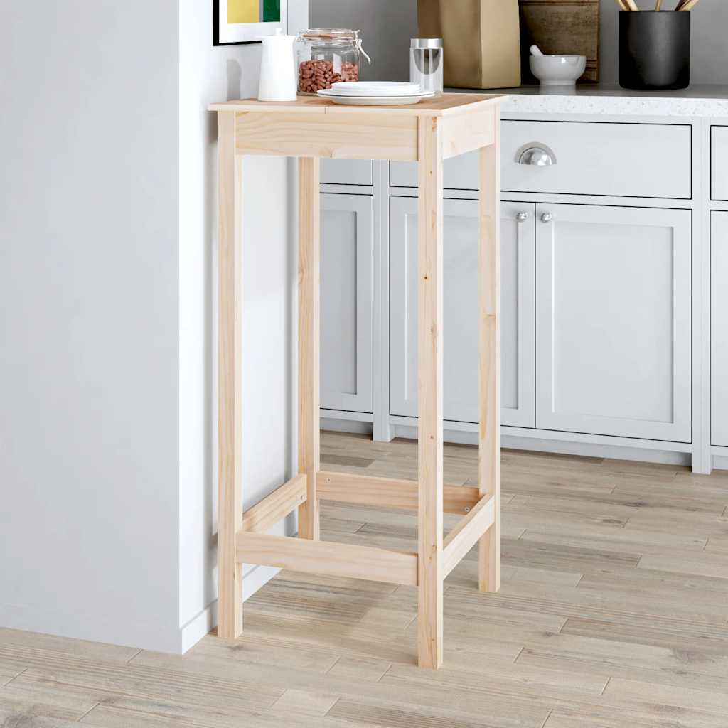 Mesa de bar 140x80x110 cm madeira de pinho maciça branco