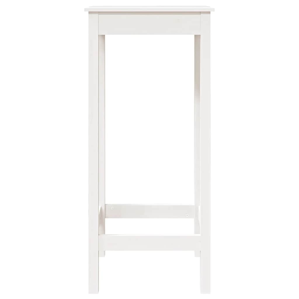 Mesa de bar 140x80x110 cm madeira de pinho maciça branco