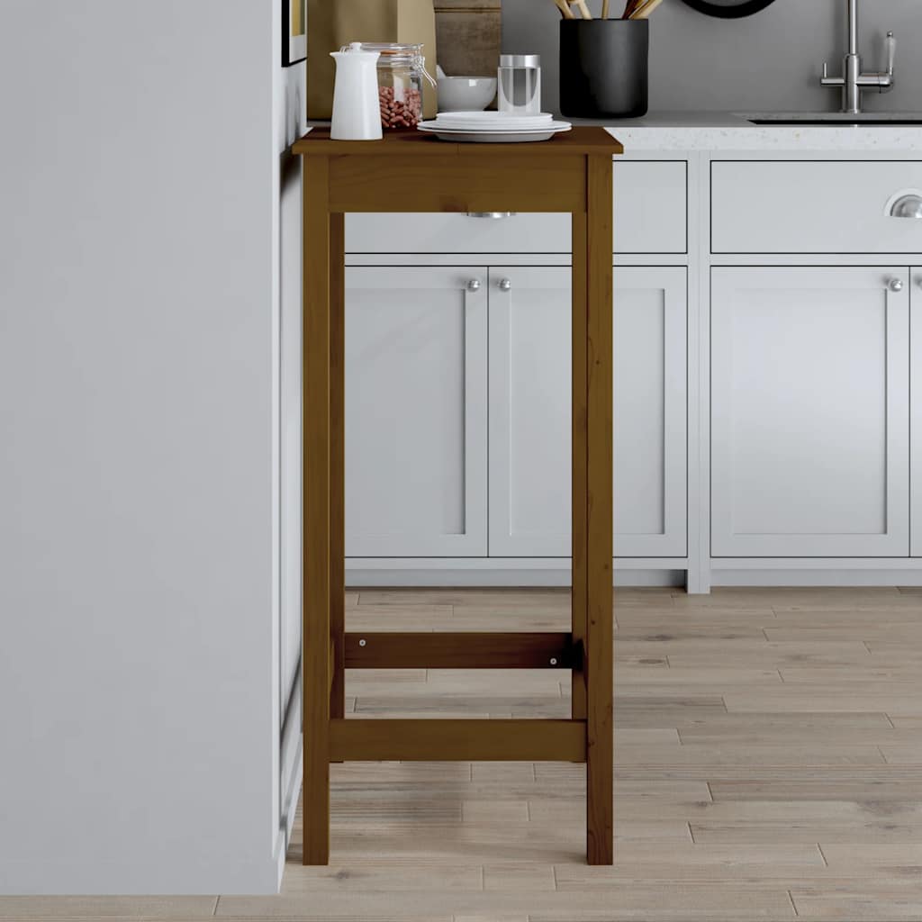 Mesa de bar 140x80x110 cm madeira de pinho maciça branco