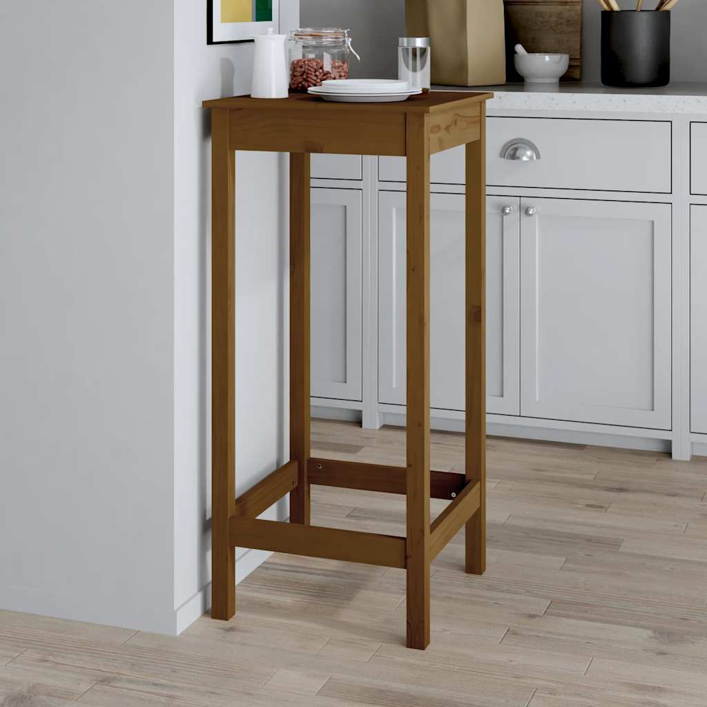 Mesa de bar 140x80x110 cm madeira de pinho maciça branco