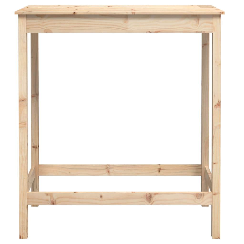 Mesa de bar 140x80x110 cm madeira de pinho maciça branco