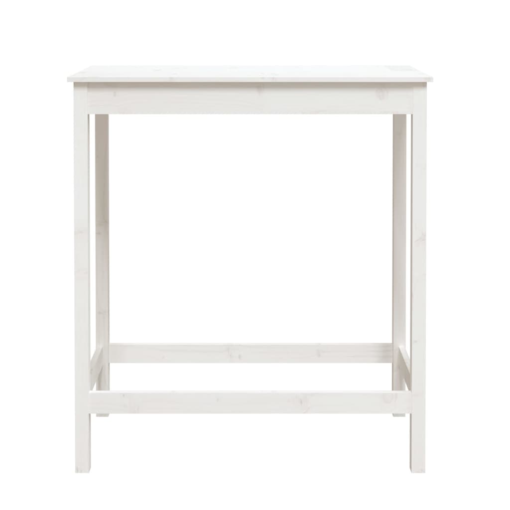 Mesa de bar 140x80x110 cm madeira de pinho maciça branco