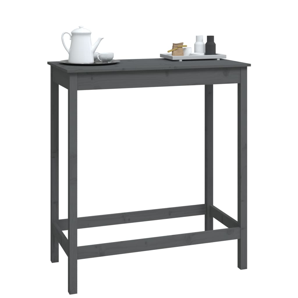 Mesa de bar 140x80x110 cm madeira de pinho maciça branco