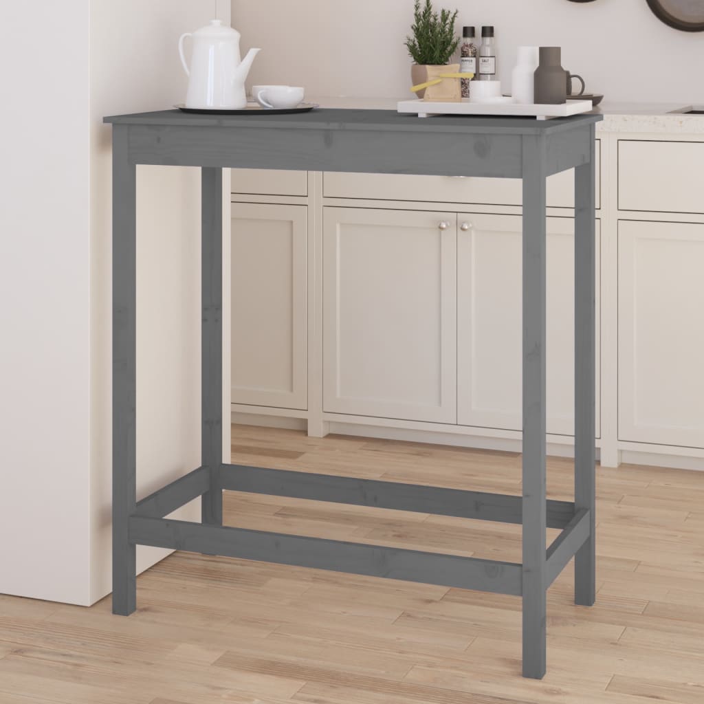 Mesa de bar 140x80x110 cm madeira de pinho maciça branco