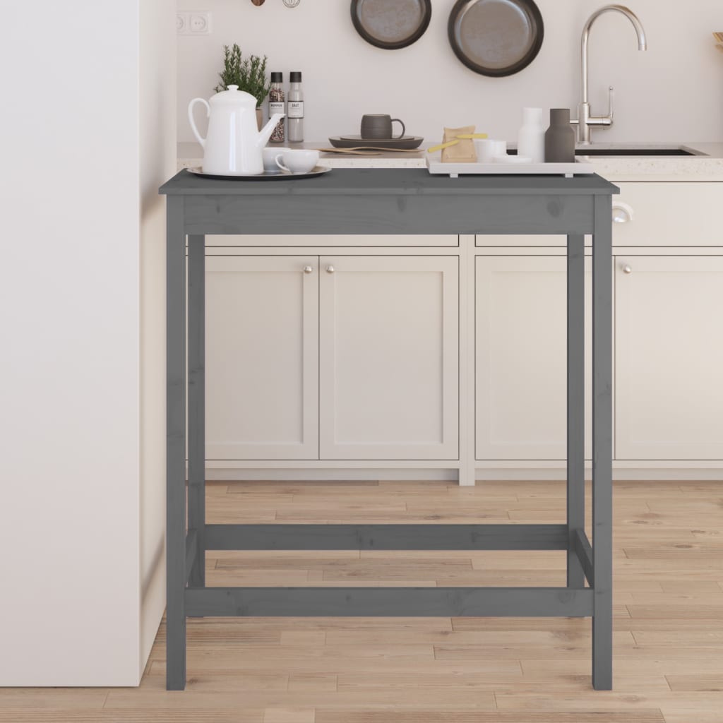 Mesa de bar 140x80x110 cm madeira de pinho maciça branco