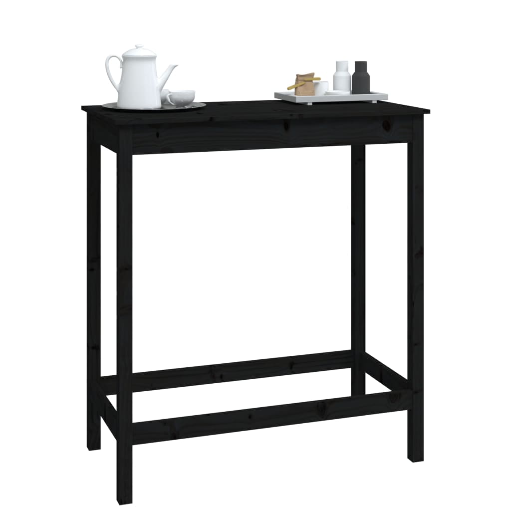 Mesa de bar 140x80x110 cm madeira de pinho maciça branco