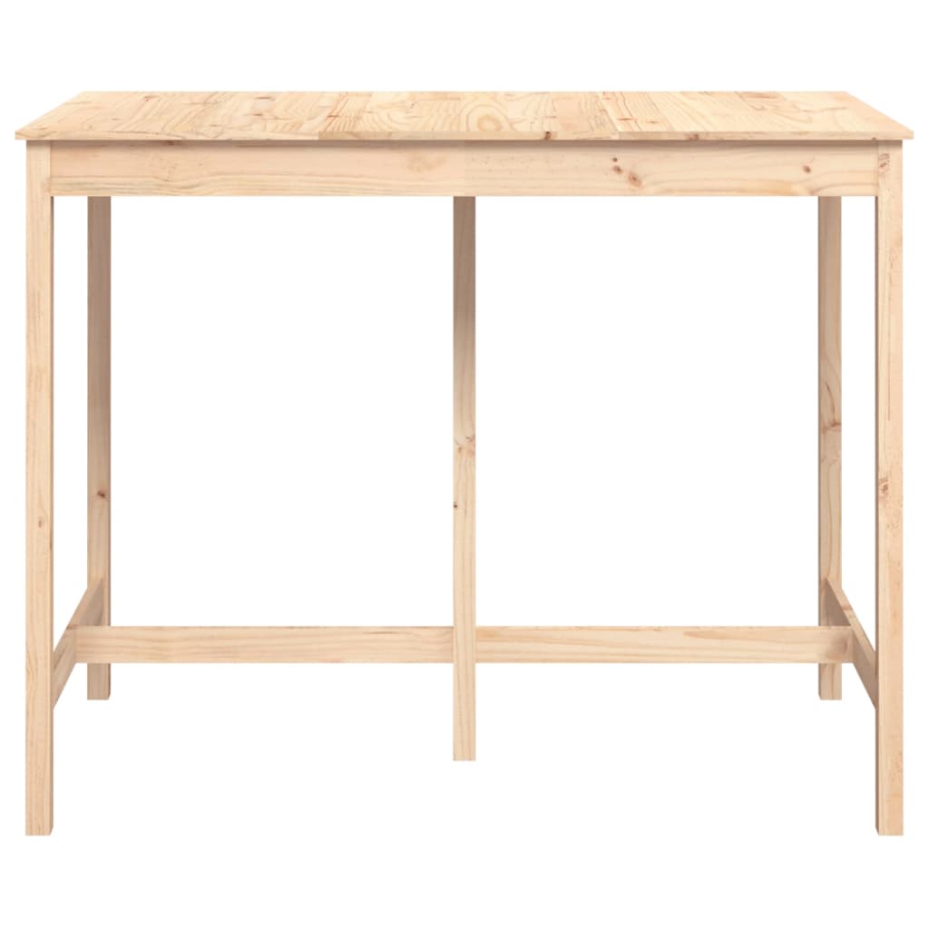 Mesa de bar 140x80x110 cm madeira de pinho maciça branco