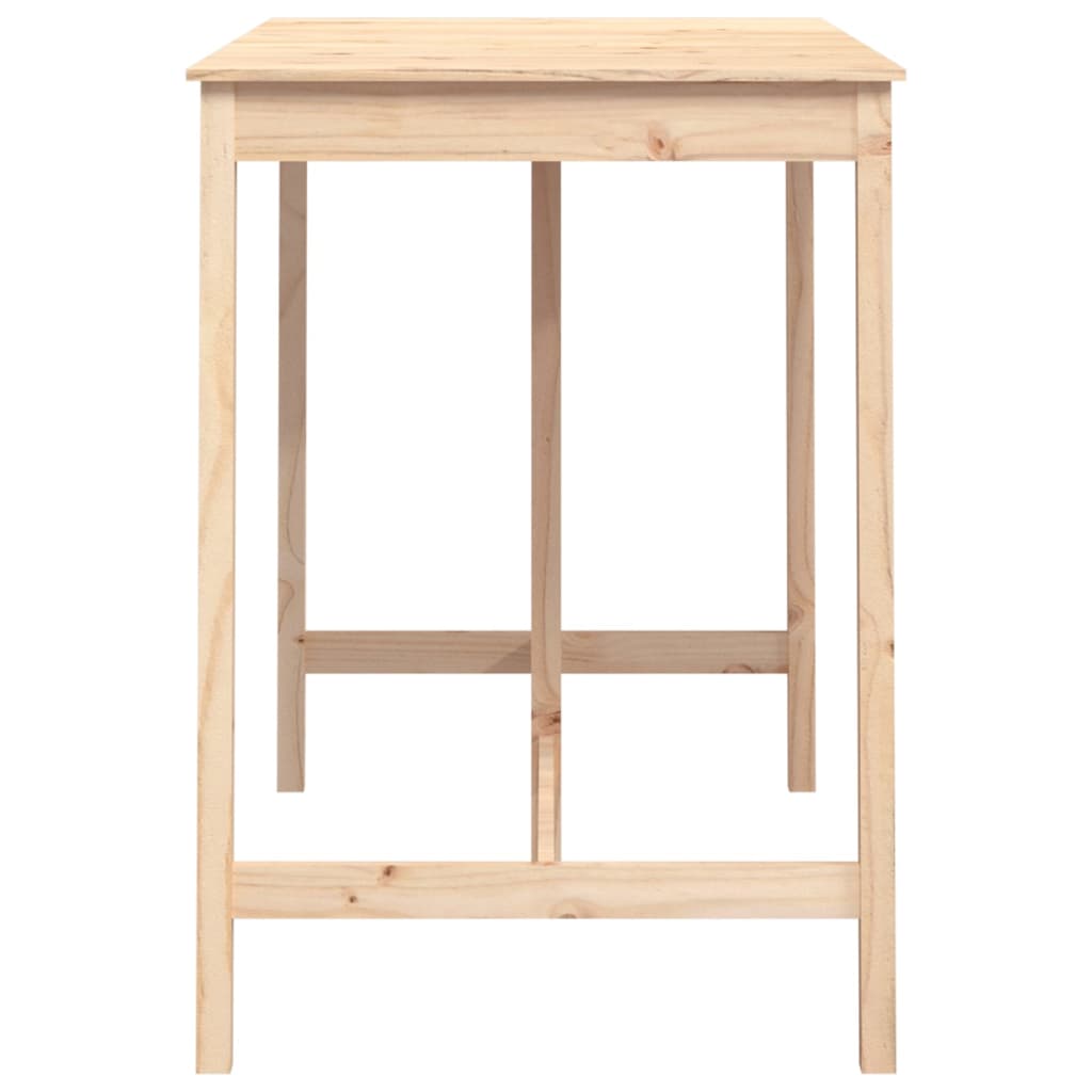 Mesa de bar 140x80x110 cm madeira de pinho maciça branco
