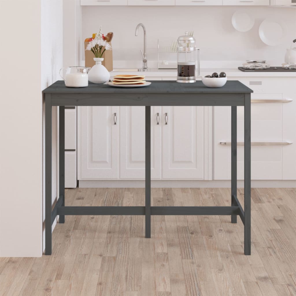 Mesa de bar 140x80x110 cm madeira de pinho maciça branco