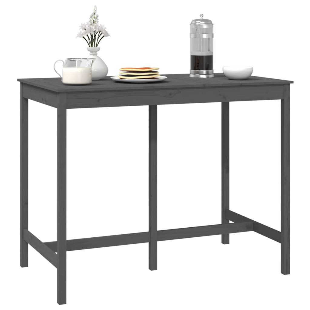 Mesa de bar 140x80x110 cm madeira de pinho maciça branco
