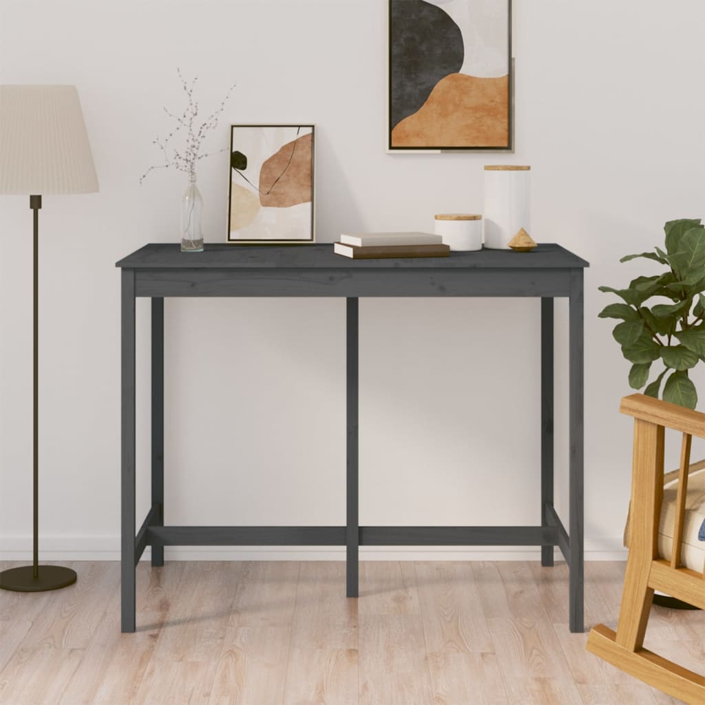 Mesa de bar 140x80x110 cm madeira de pinho maciça branco