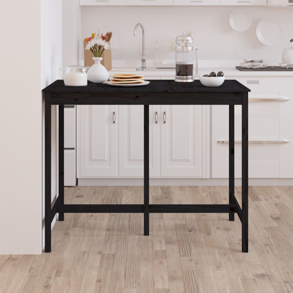 Mesa de bar 140x80x110 cm madeira de pinho maciça branco