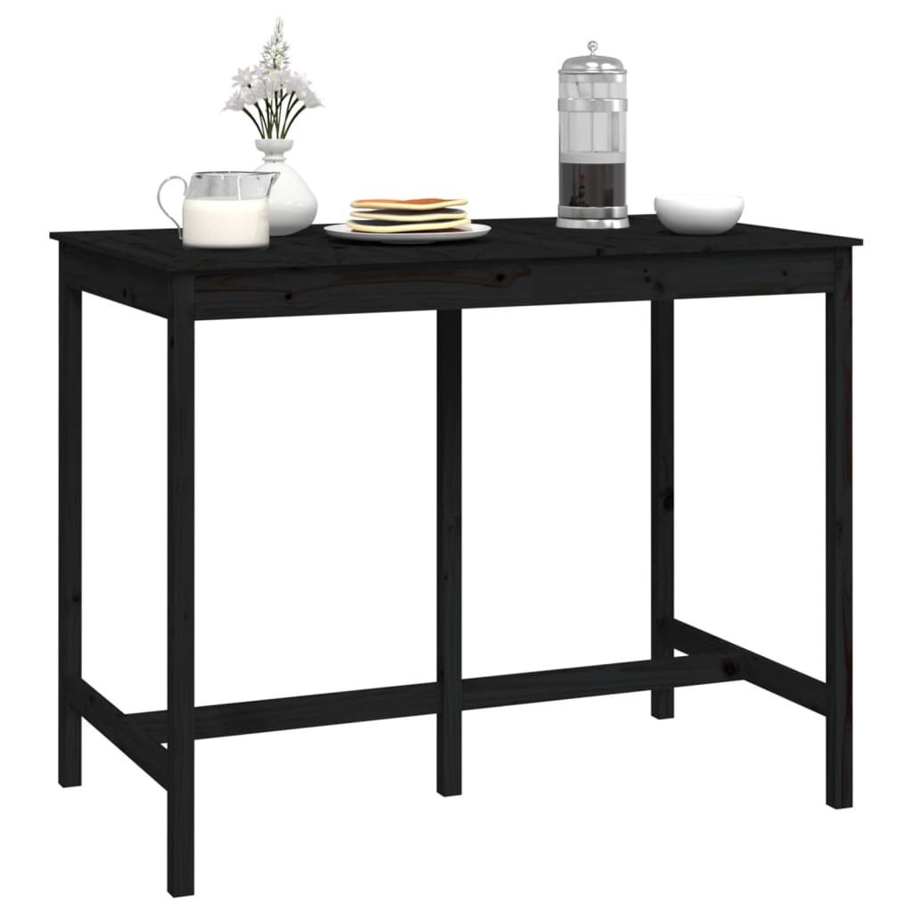 Mesa de bar 140x80x110 cm madeira de pinho maciça branco