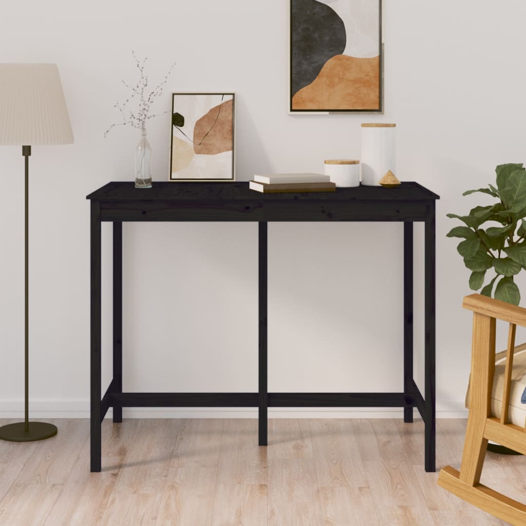 Mesa de bar 140x80x110 cm madeira de pinho maciça branco