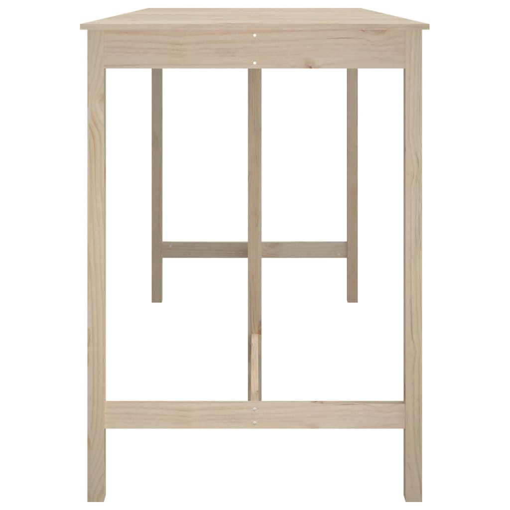 Mesa de bar 180x80x110 cm madeira de pinho maciça branco