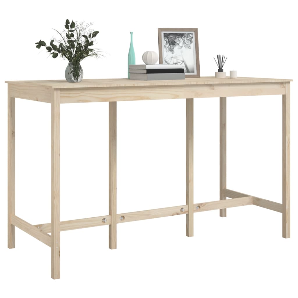 Mesa de bar 180x80x110 cm madeira de pinho maciça branco