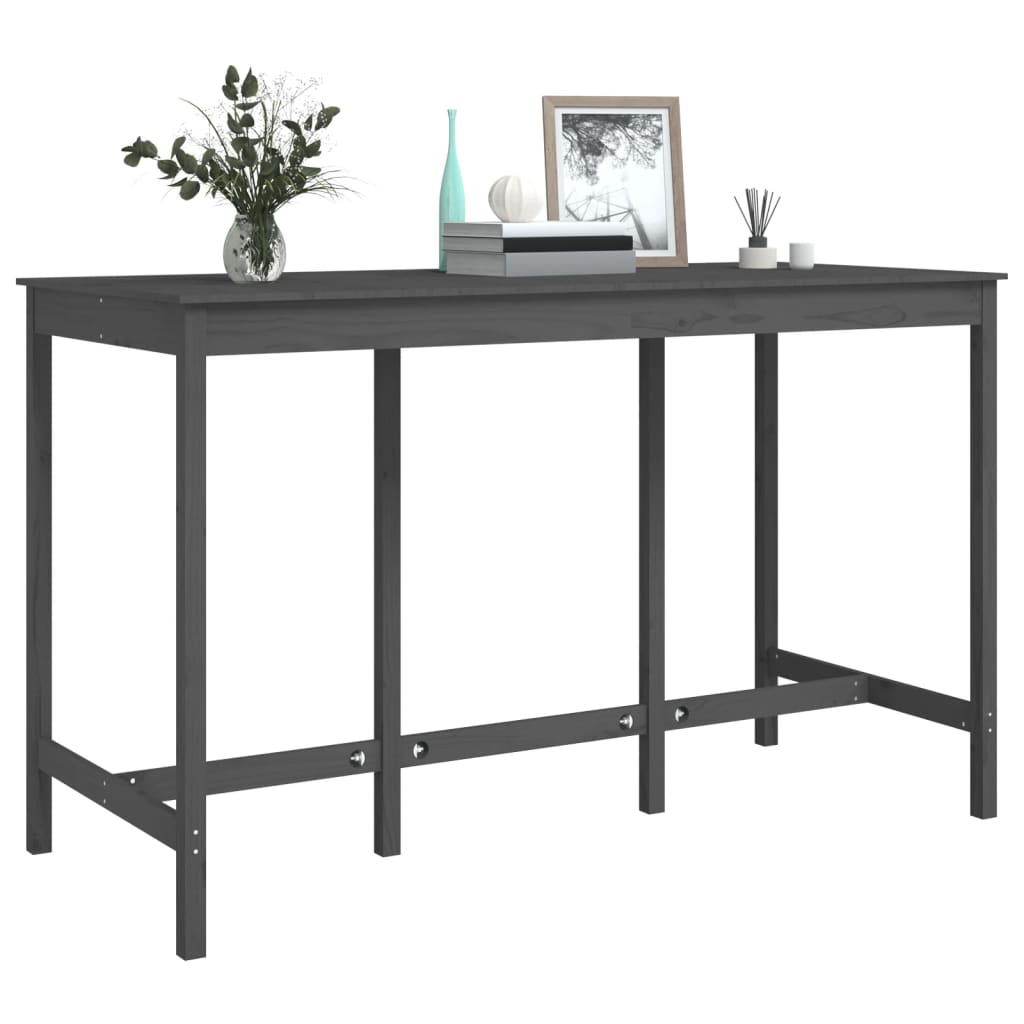 Mesa de bar 180x80x110 cm madeira de pinho maciça branco