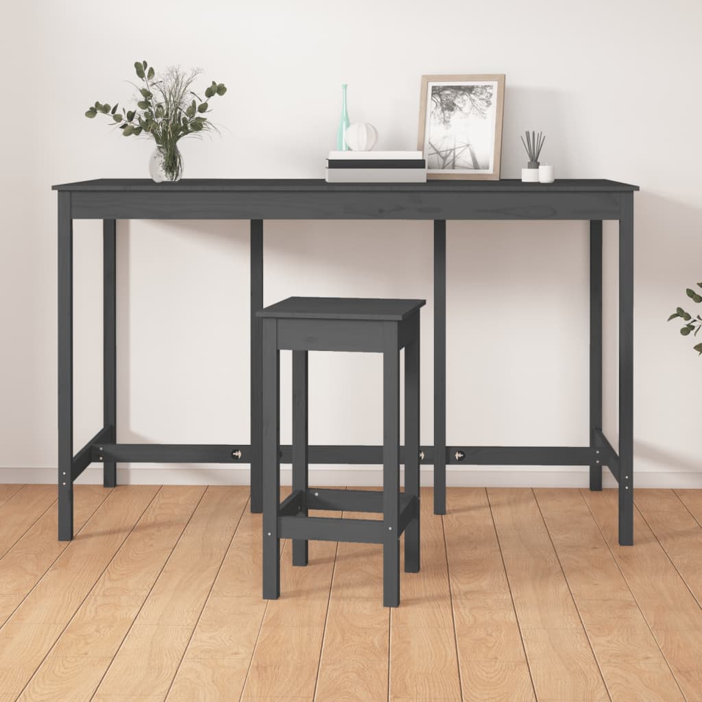 Mesa de bar 180x80x110 cm madeira de pinho maciça branco