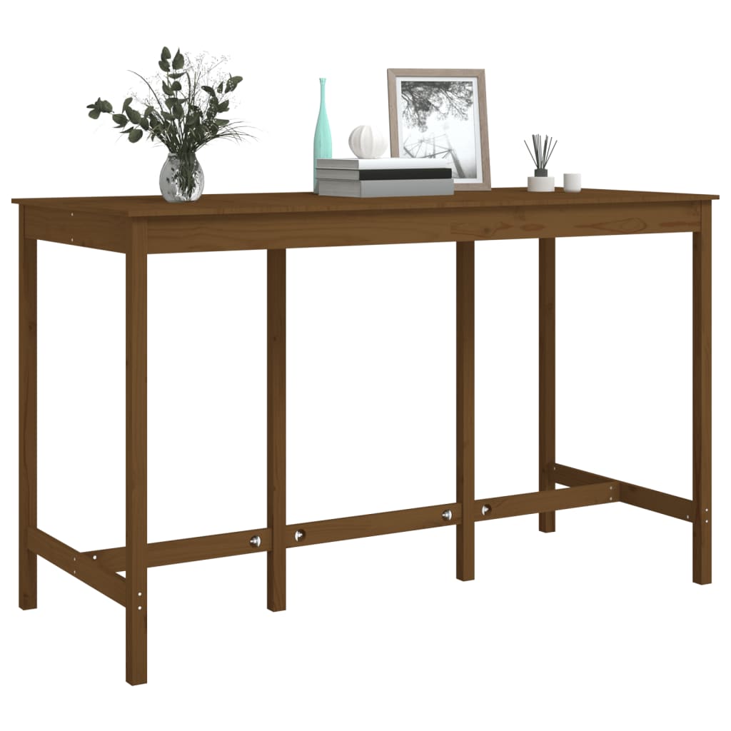 Mesa de bar 180x80x110 cm madeira de pinho maciça branco