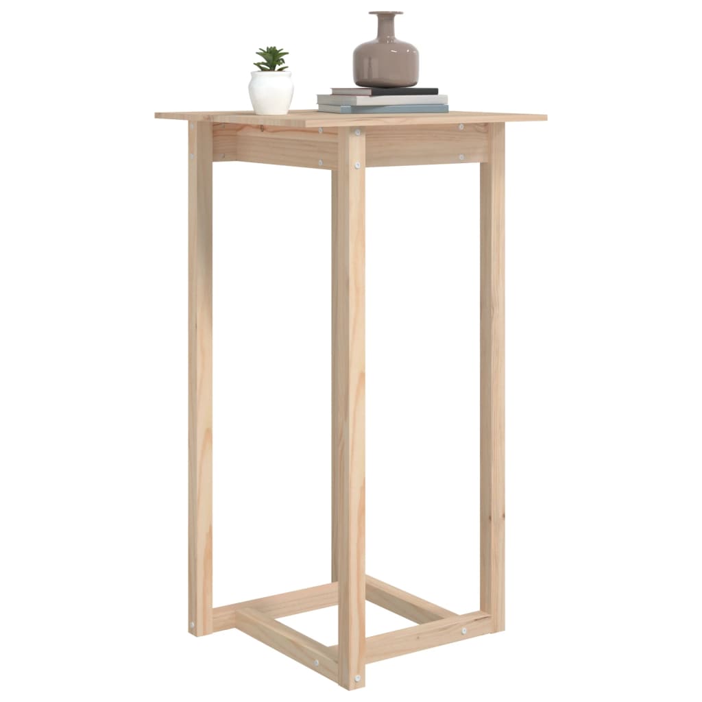 Mesa de bar 140x80x110 cm madeira de pinho maciça branco