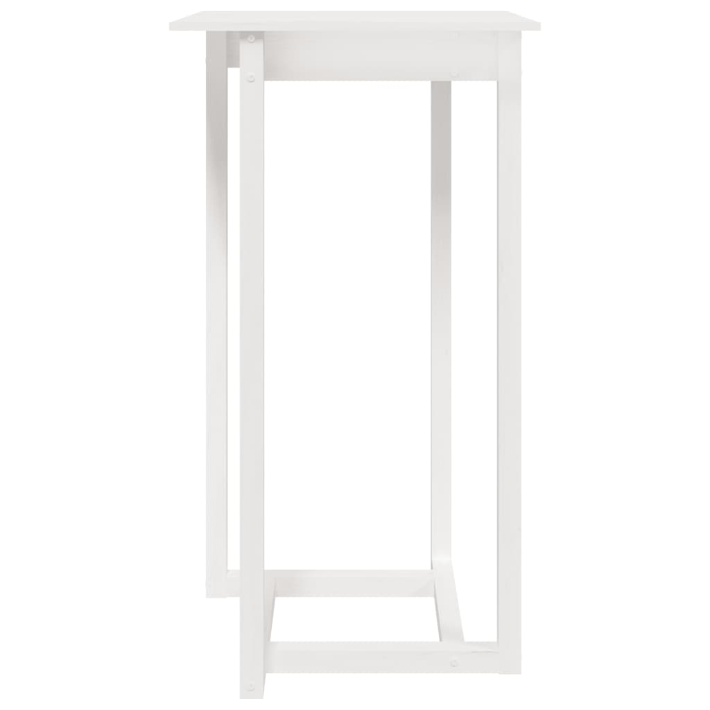 Mesa de bar 140x80x110 cm madeira de pinho maciça branco