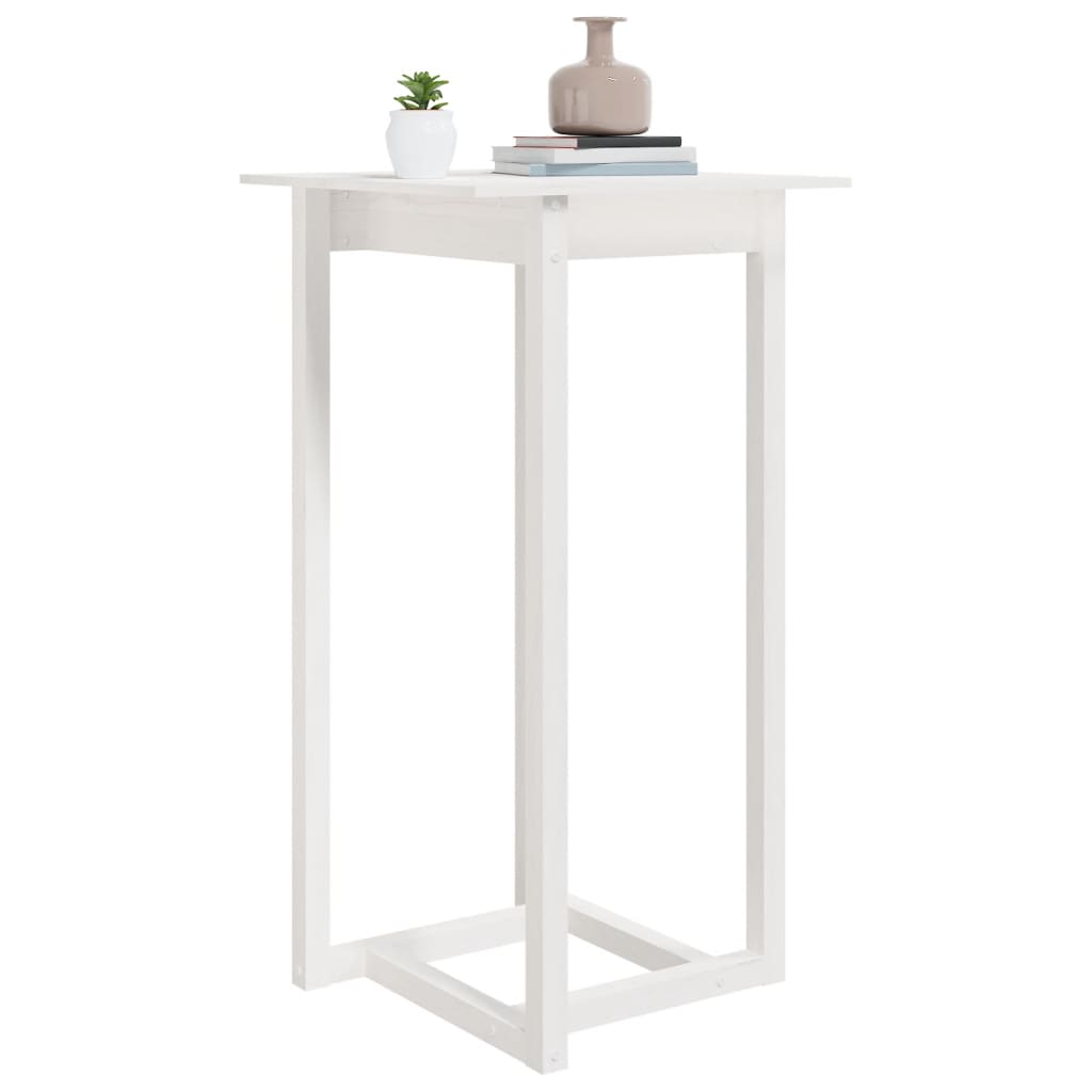 Mesa de bar 140x80x110 cm madeira de pinho maciça branco
